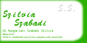 szilvia szabadi business card